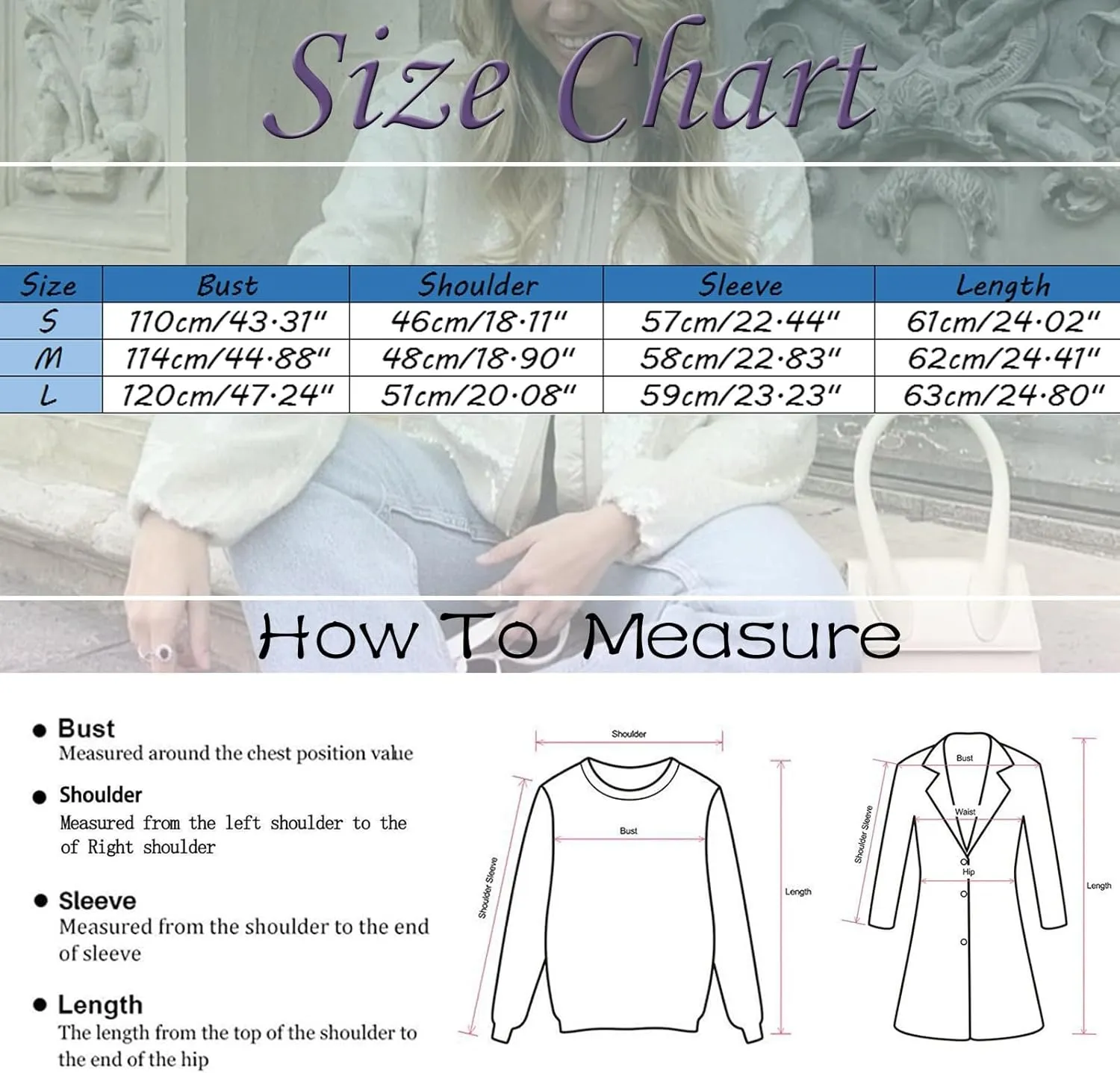 2023 Women's Sequin Jackets Long Sleeve Winter Baseball Coats Full Zip Sweatshirts Trendy Elegant Party Outwear Tops