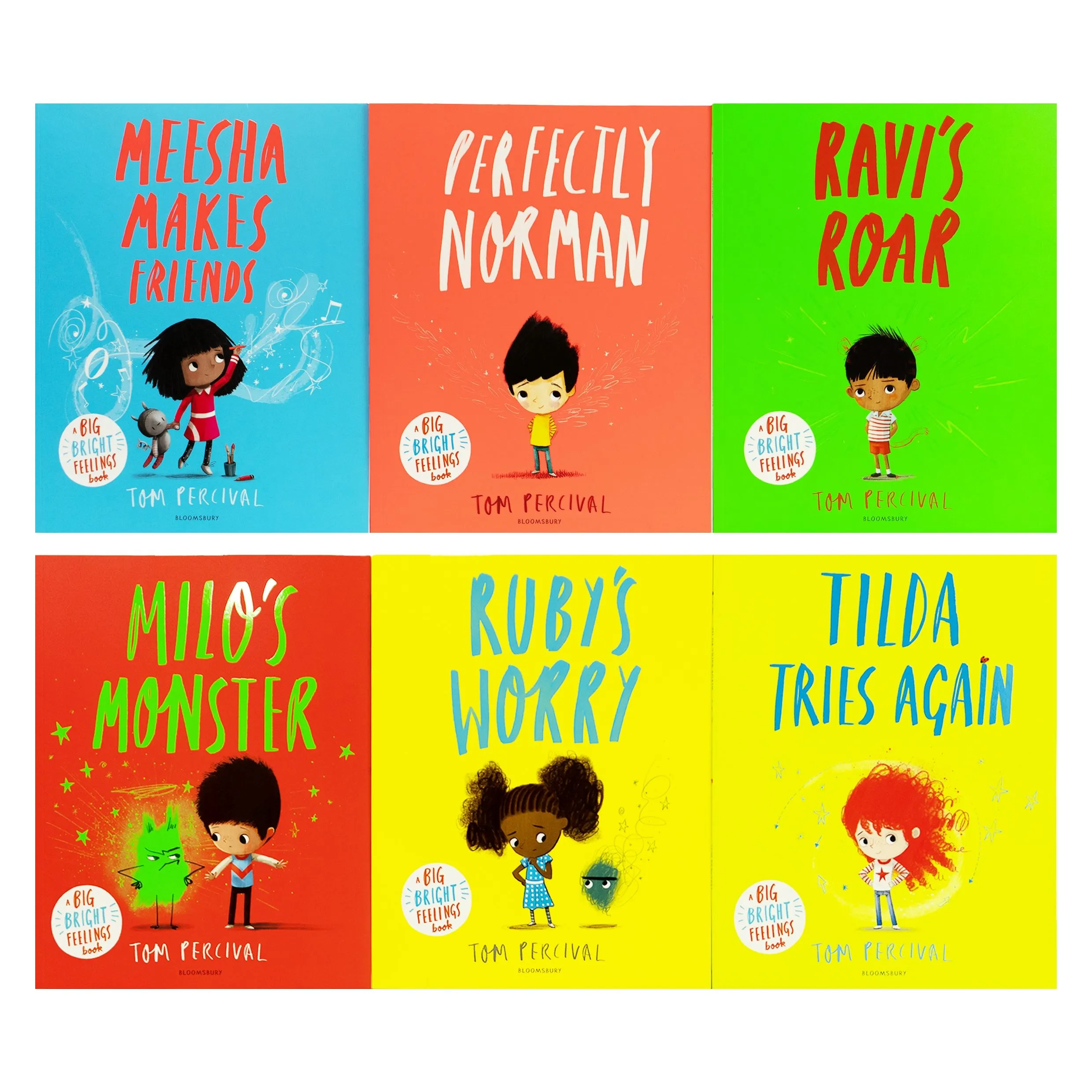 A Big Bright Feelings By Tom Percival 6 Books Collection Set - Ages 3-7 - Paperback