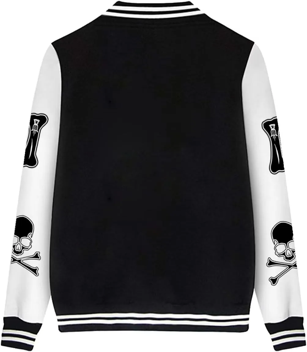 ACEFAST INC Men's Varsity Baseball Jacket Letterman Bomber Jacket Fashion Casual Streetwear Letter Print Jacket