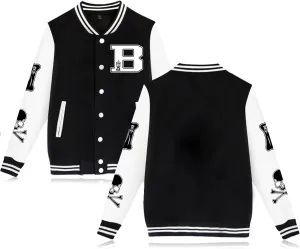 ACEFAST INC Men's Varsity Baseball Jacket Letterman Bomber Jacket Fashion Casual Streetwear Letter Print Jacket
