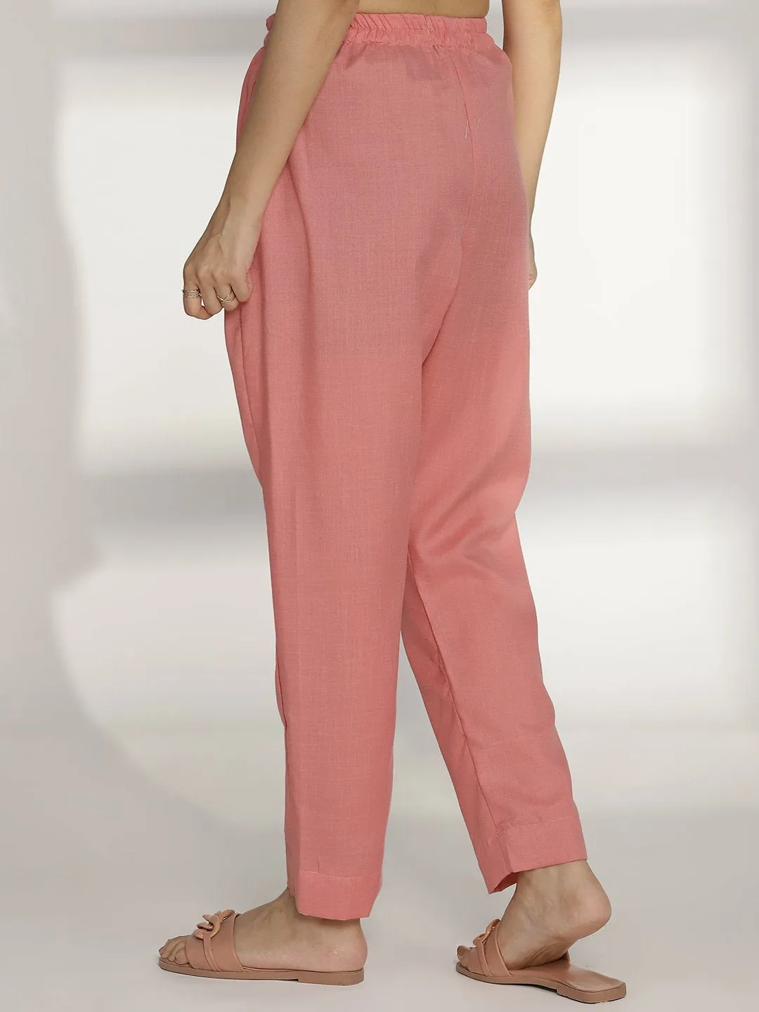 Blush CottonSlub Pants