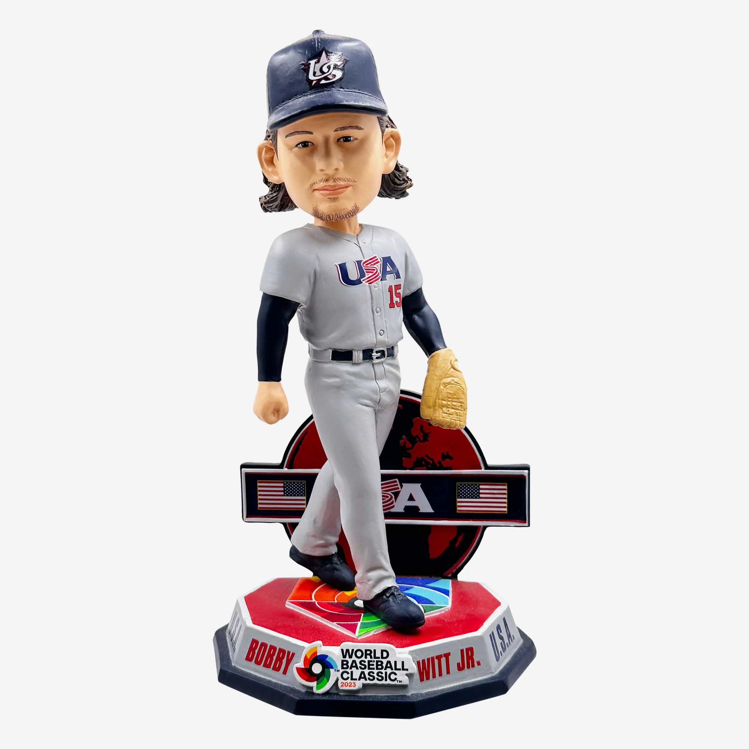 Bobby Witt Jr USA 2023 World Baseball Classic Away Uniform Bobblehead