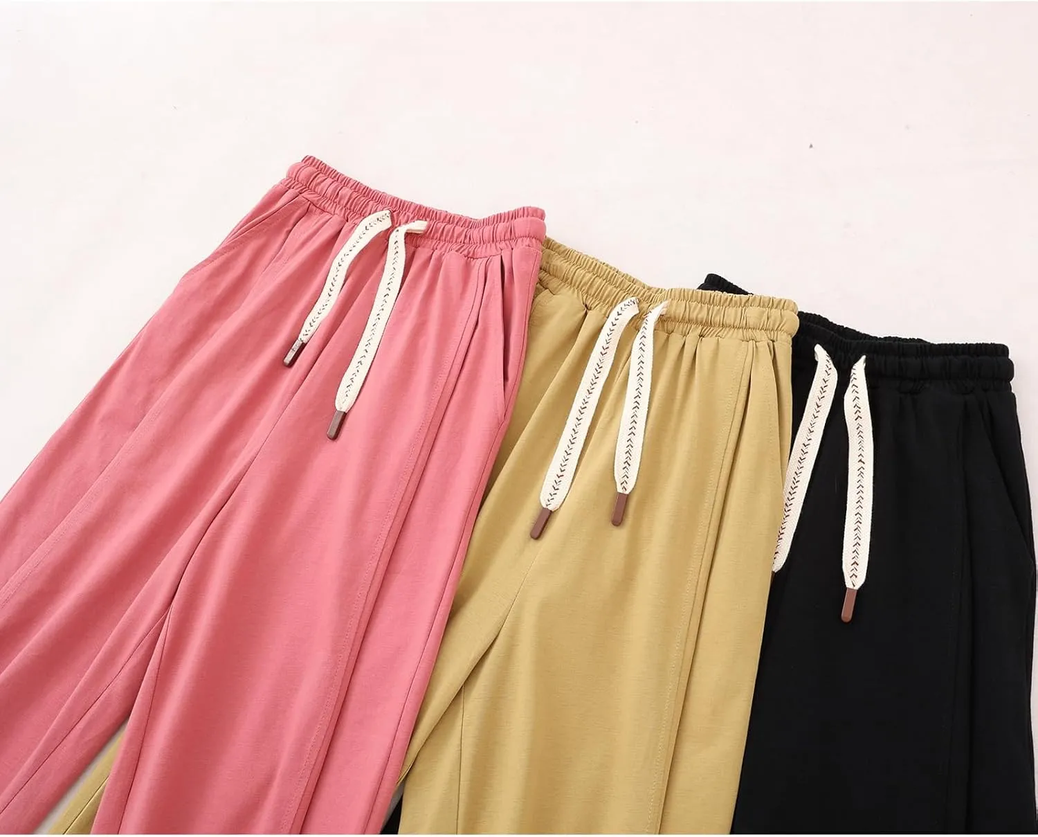 Boys Girls 100% Cotton Lightweight Pants Pull On Joggers Active Pants for Kids