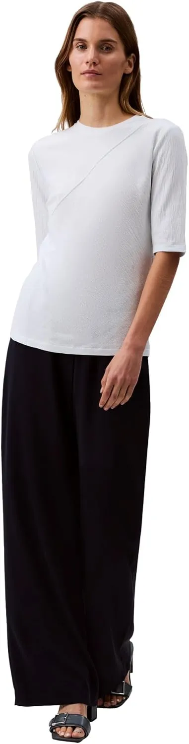 Calvin Klein Women's Textured Knit 3/4 Sleeve Top