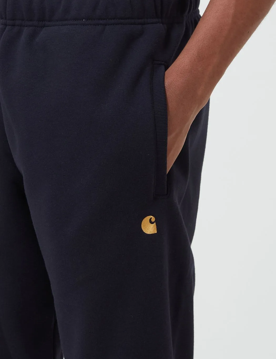 Carhartt-WIP Chase Sweat Pant - Dark Navy/Gold