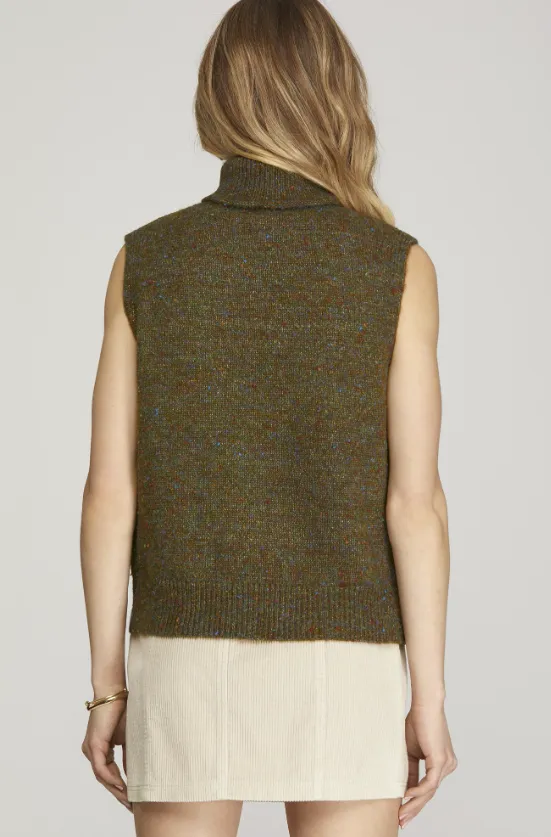 Cassandra Sleeveless Turtle Neck Sweater
