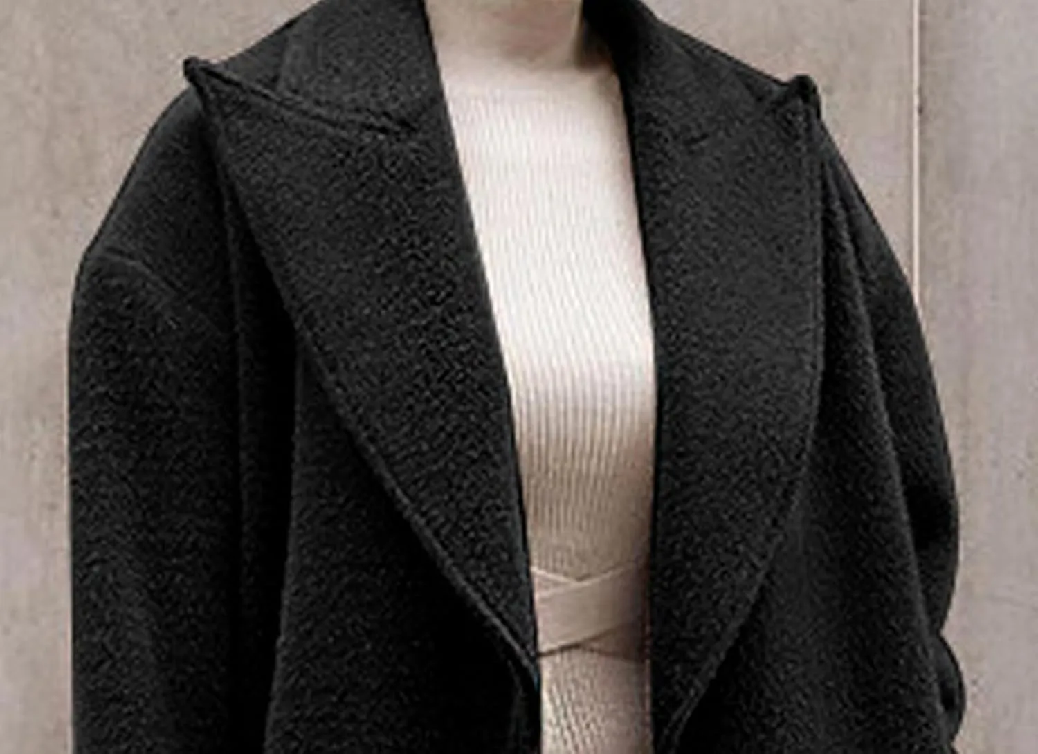 CHARTOU Women One Button Long Pea Coat Wool Blend Trench Coat Notched Lapel Open Front Cardigan Peacoat Outwear