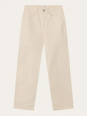 CHLOE barrel high-rise twill 5-pocket pants - Buttercream