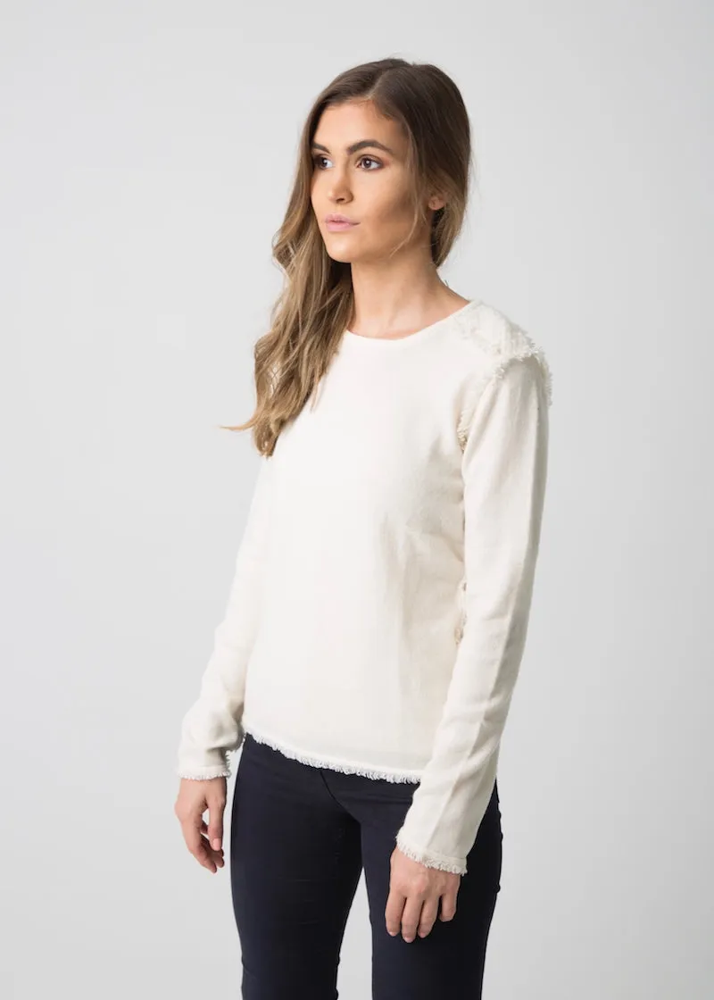 COCO Nautical luxe Crew Neck - Winter White