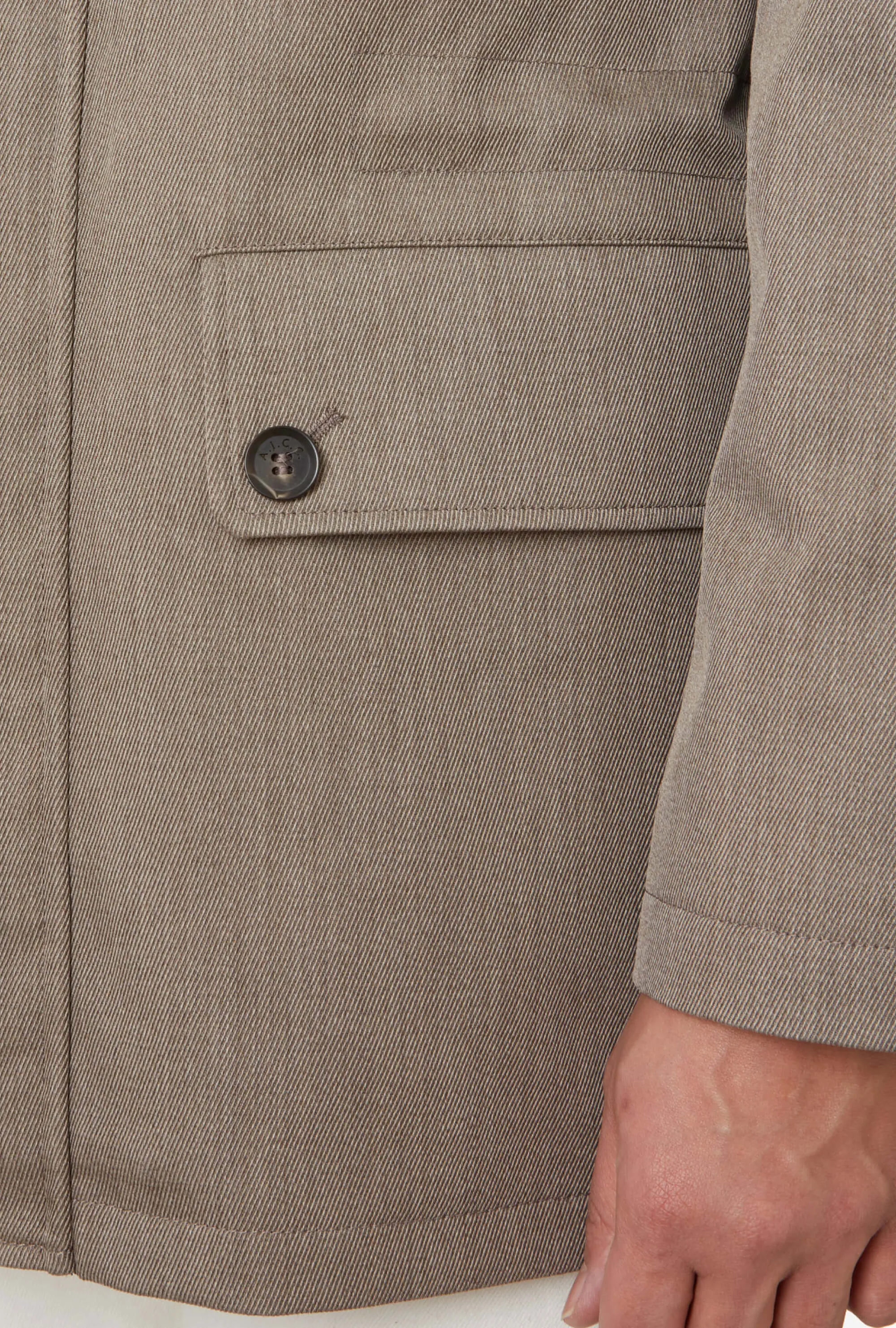 Country Coat Technical Wool Sand