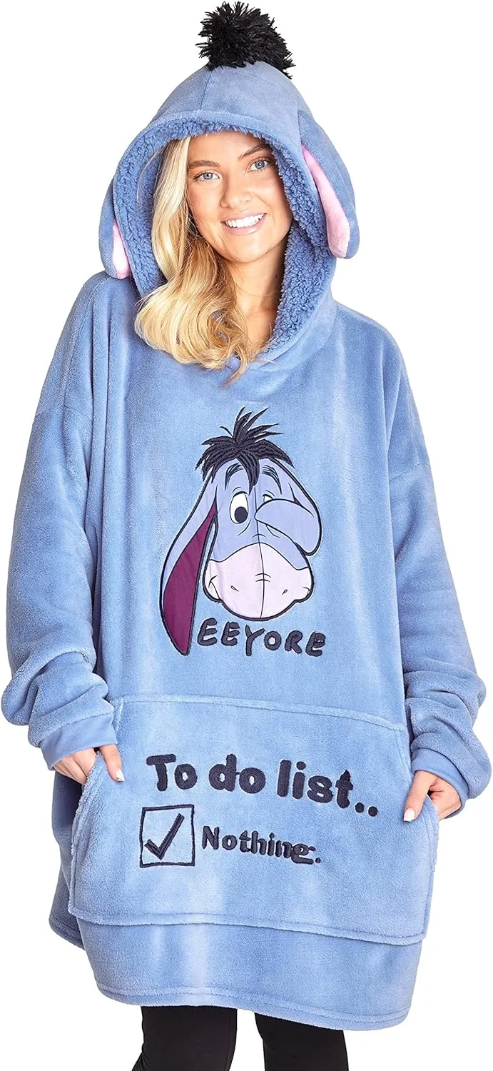 Disney Stitch Blanket Hoodie for Women Warm Fleece Wearable Blanket Stitch Gifts