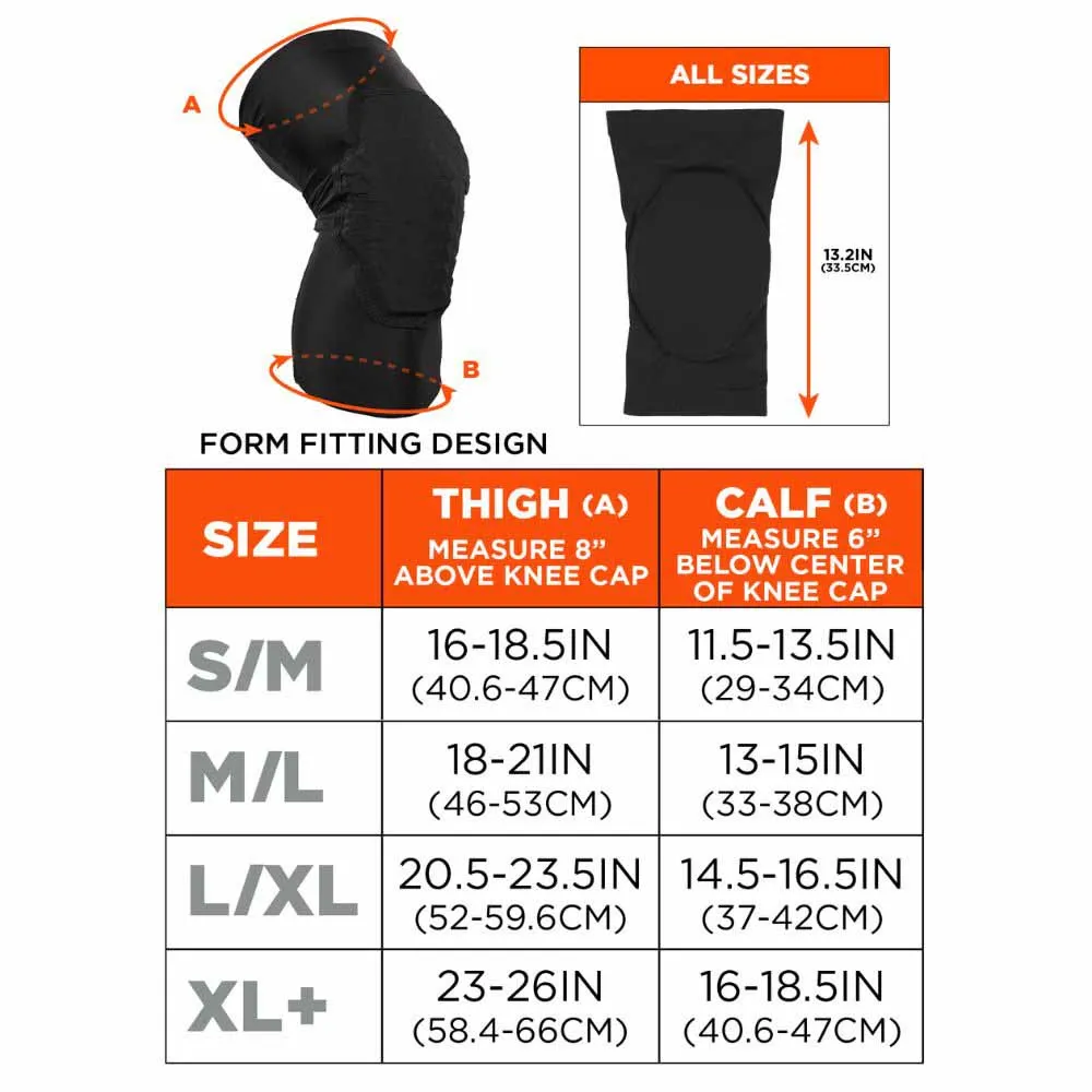 Ergodyne 18525 525 S/M Black Lightweight Knee Sleeves Pair