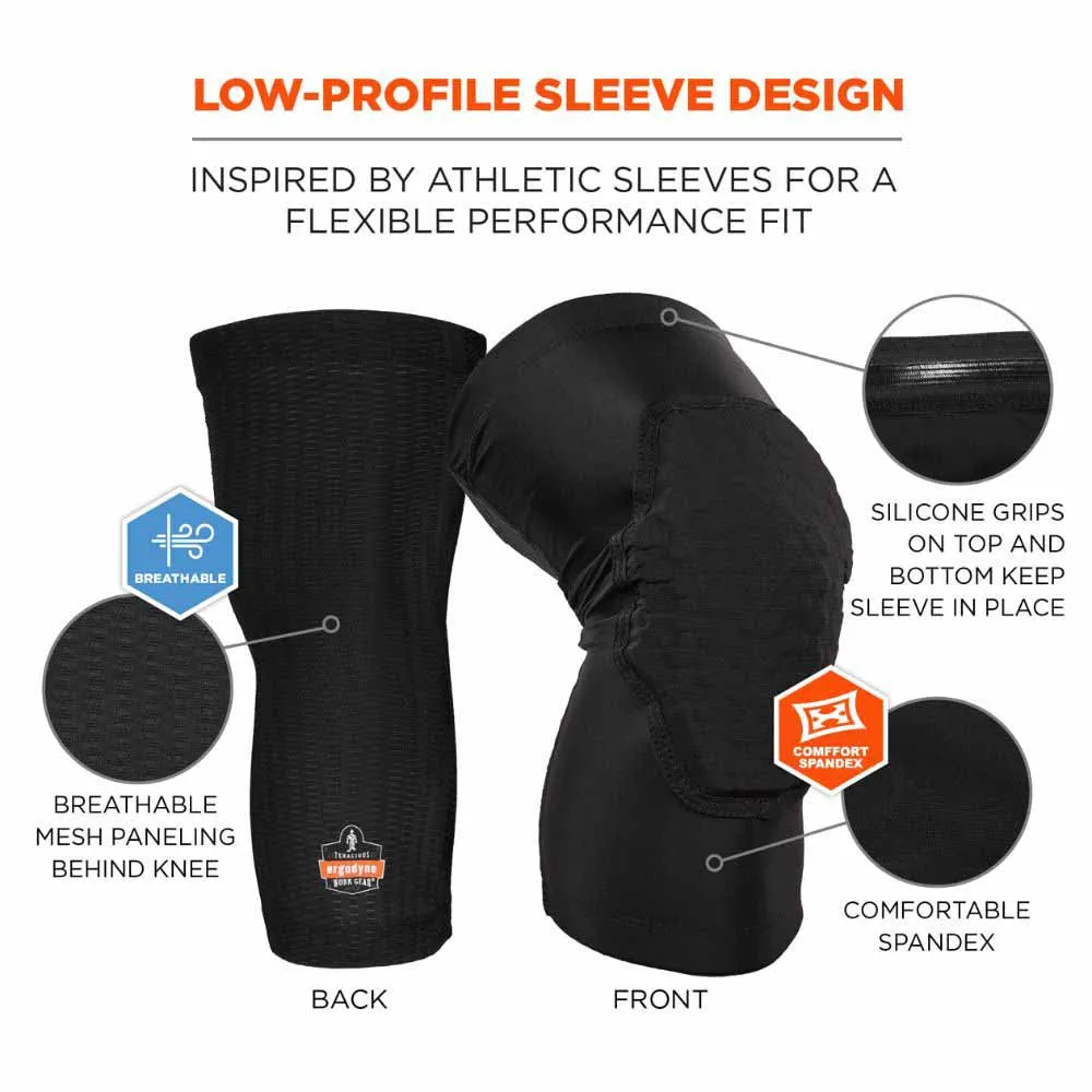 Ergodyne 18525 525 S/M Black Lightweight Knee Sleeves Pair