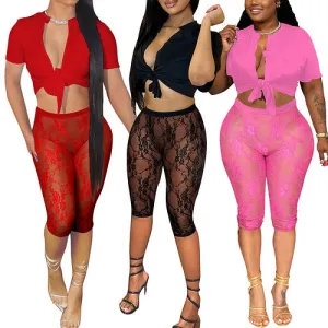 Fashion sexy mesh two-piece set AY3405