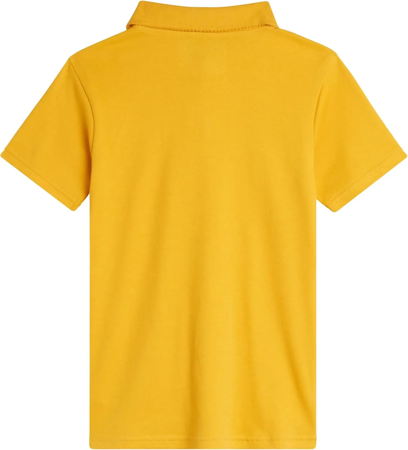 Girls' School Uniform Polo Shirt - 3 Pack Short Sleeve Picot Collar Polo - Interlock Soft Polo for Girls (4-16)