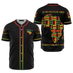 Juneteenth 1865 Is My Independence Day African Baseball Jersey Shirt