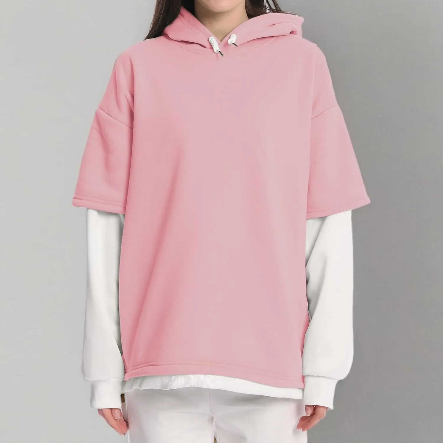 KEEVICI Pullover Sweatshirts for Women Cute Strawberry Cow Print Hoodie Casual Fuzzy Top