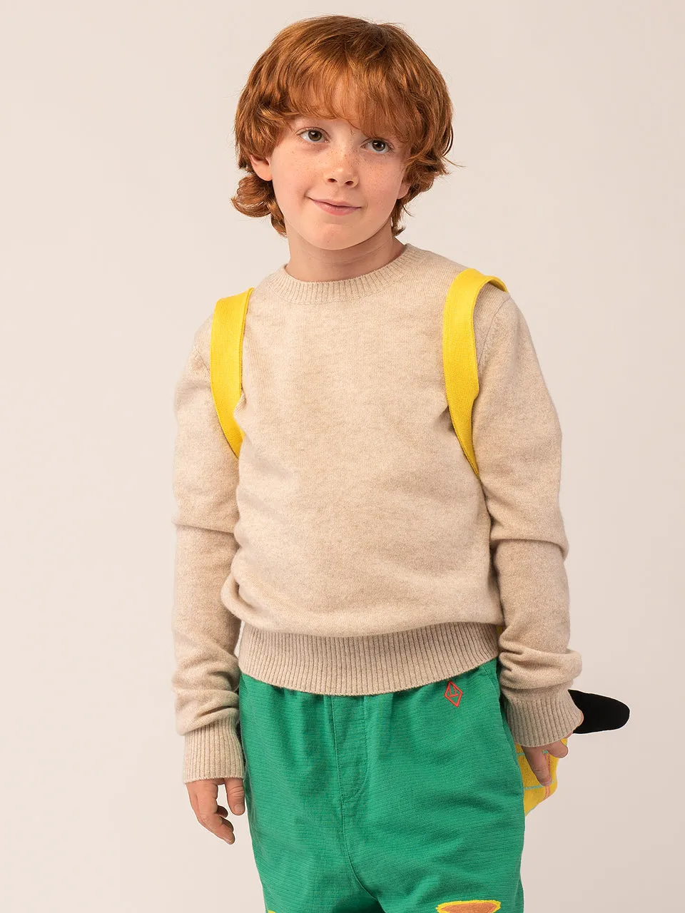 Kids Crew Neck Sweater_Oatmeal