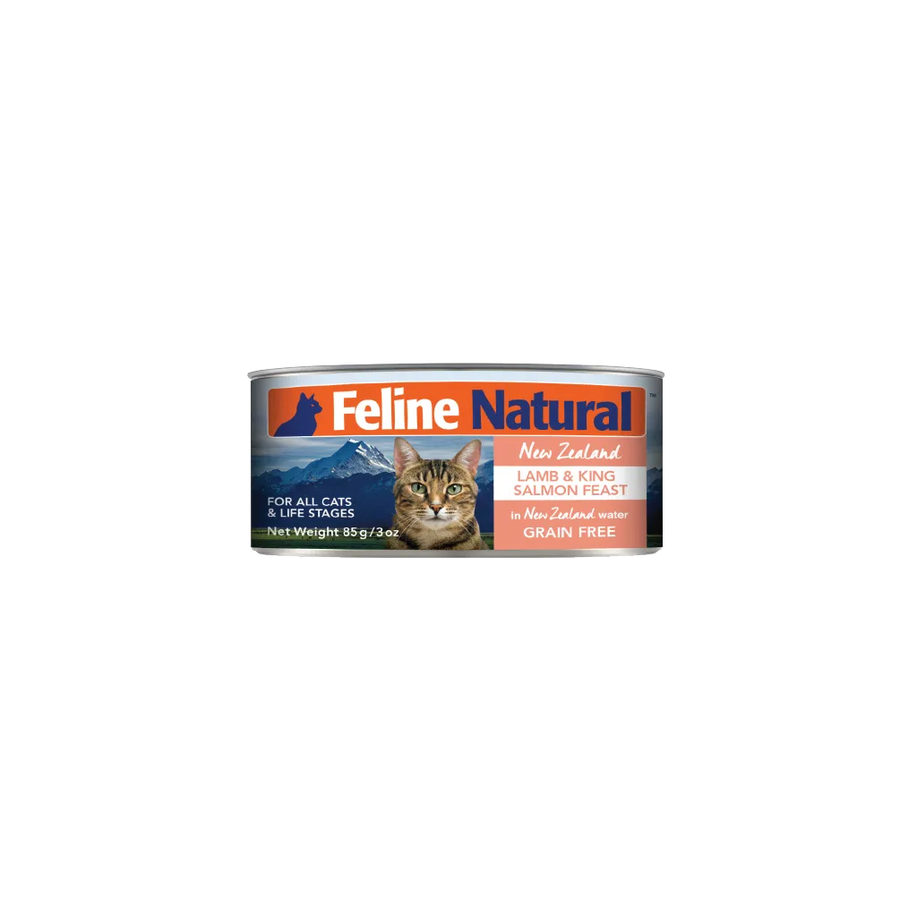 Gourmet Lamb & King Salmon Feast Canned Cat Food - Premium Nutritional Delicacy for Cats