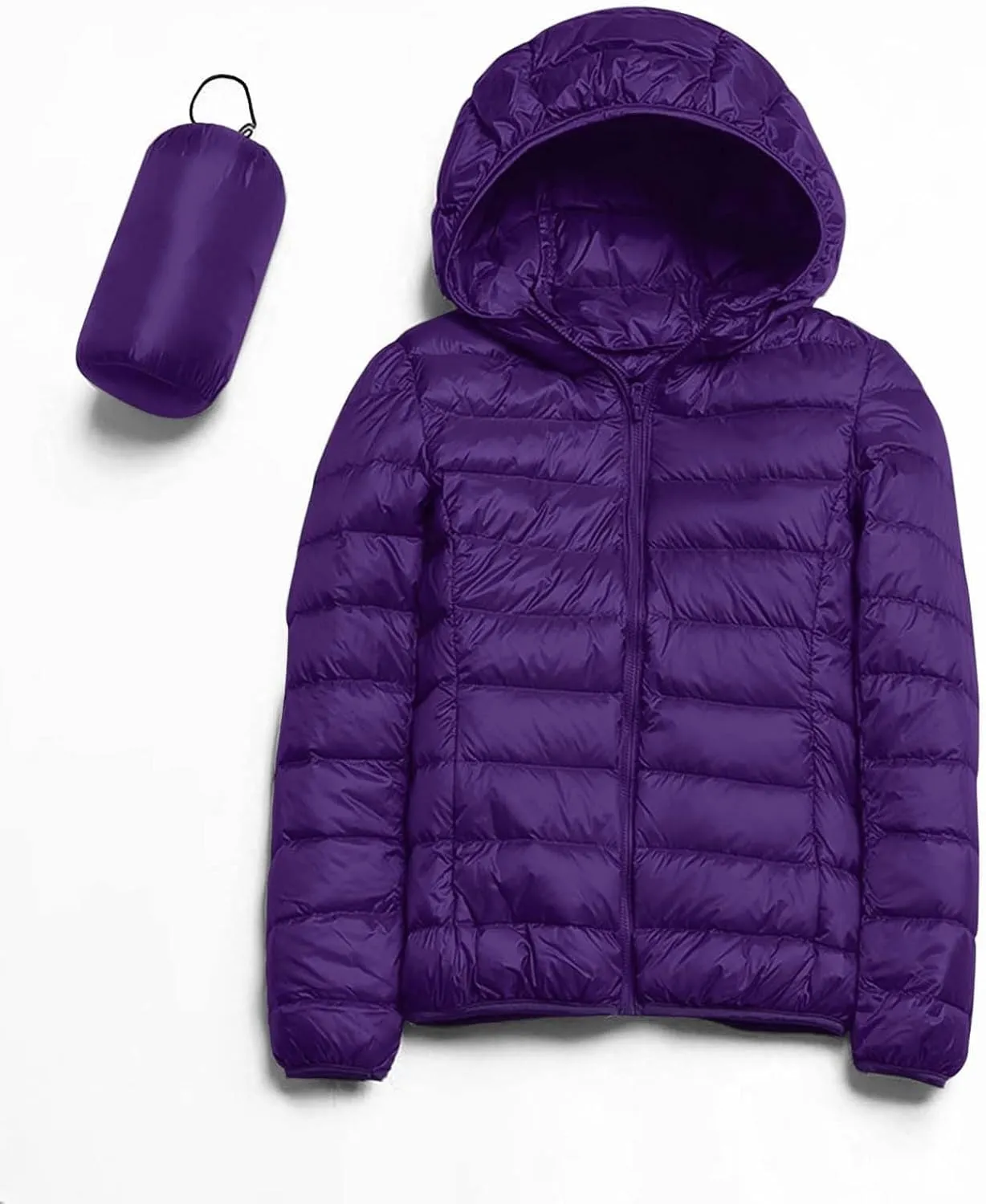 Lightweight Jacket for Women Short Button Down Hooded Jackets Trendy Slim Fit Bubble Coat Winter Warm Puffer Outwear