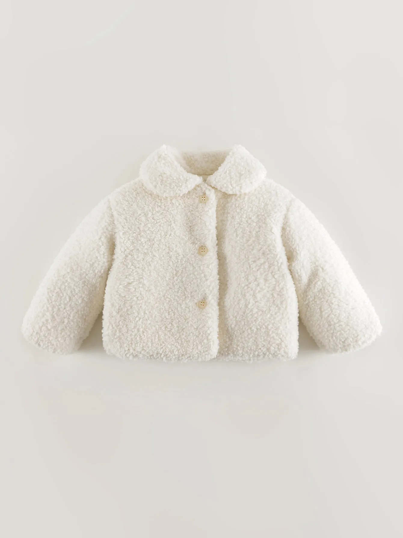 MARC & JANIE Girls Vintage Faux Lamb Wool Loose Coat 241098