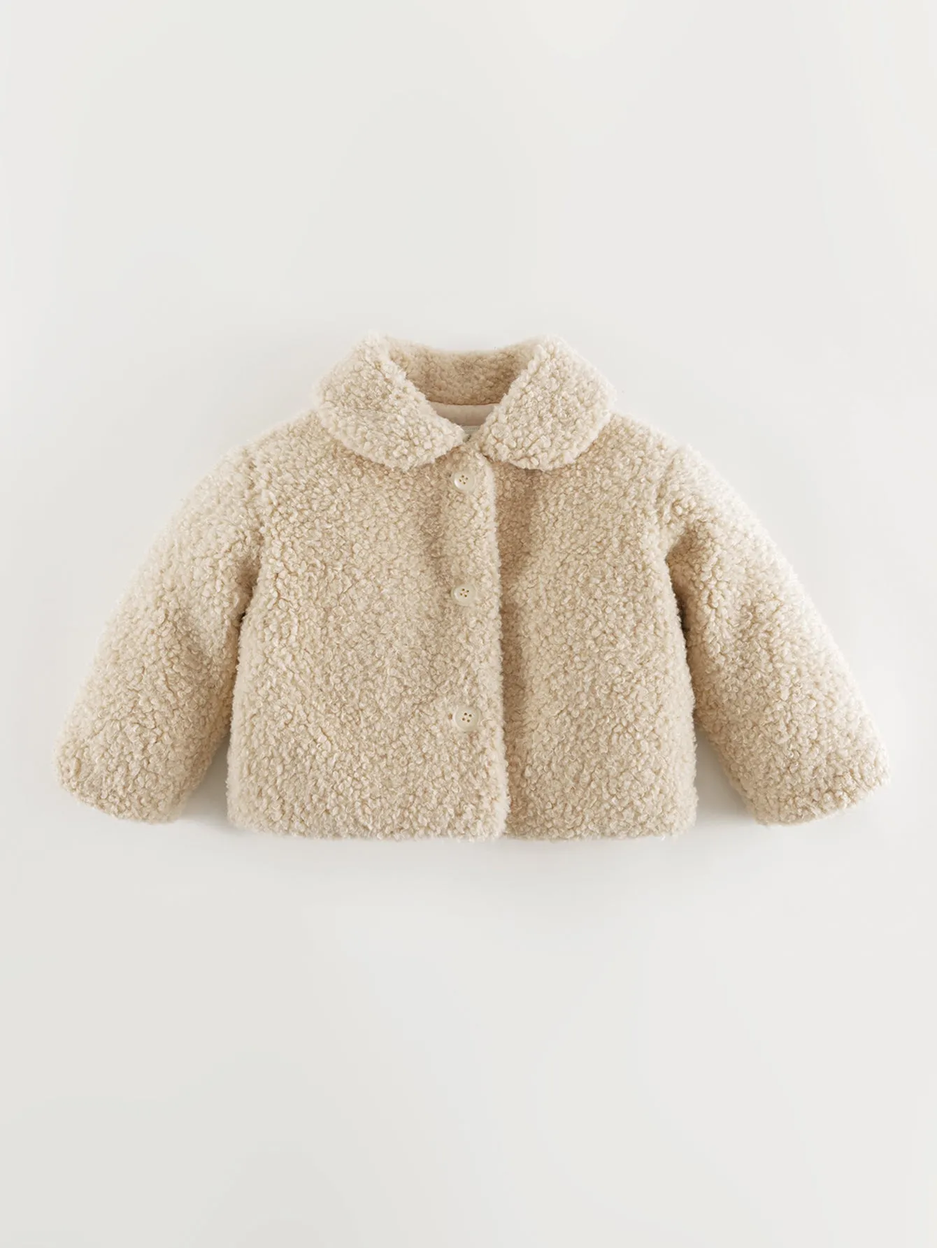 MARC & JANIE Girls Vintage Faux Lamb Wool Loose Coat 241098