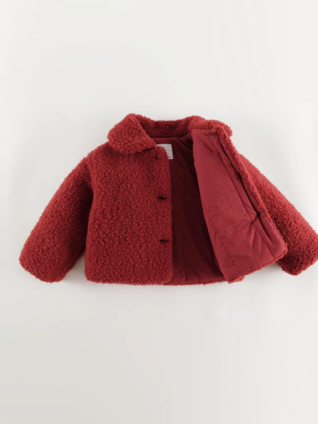MARC & JANIE Girls Vintage Faux Lamb Wool Loose Coat 241098