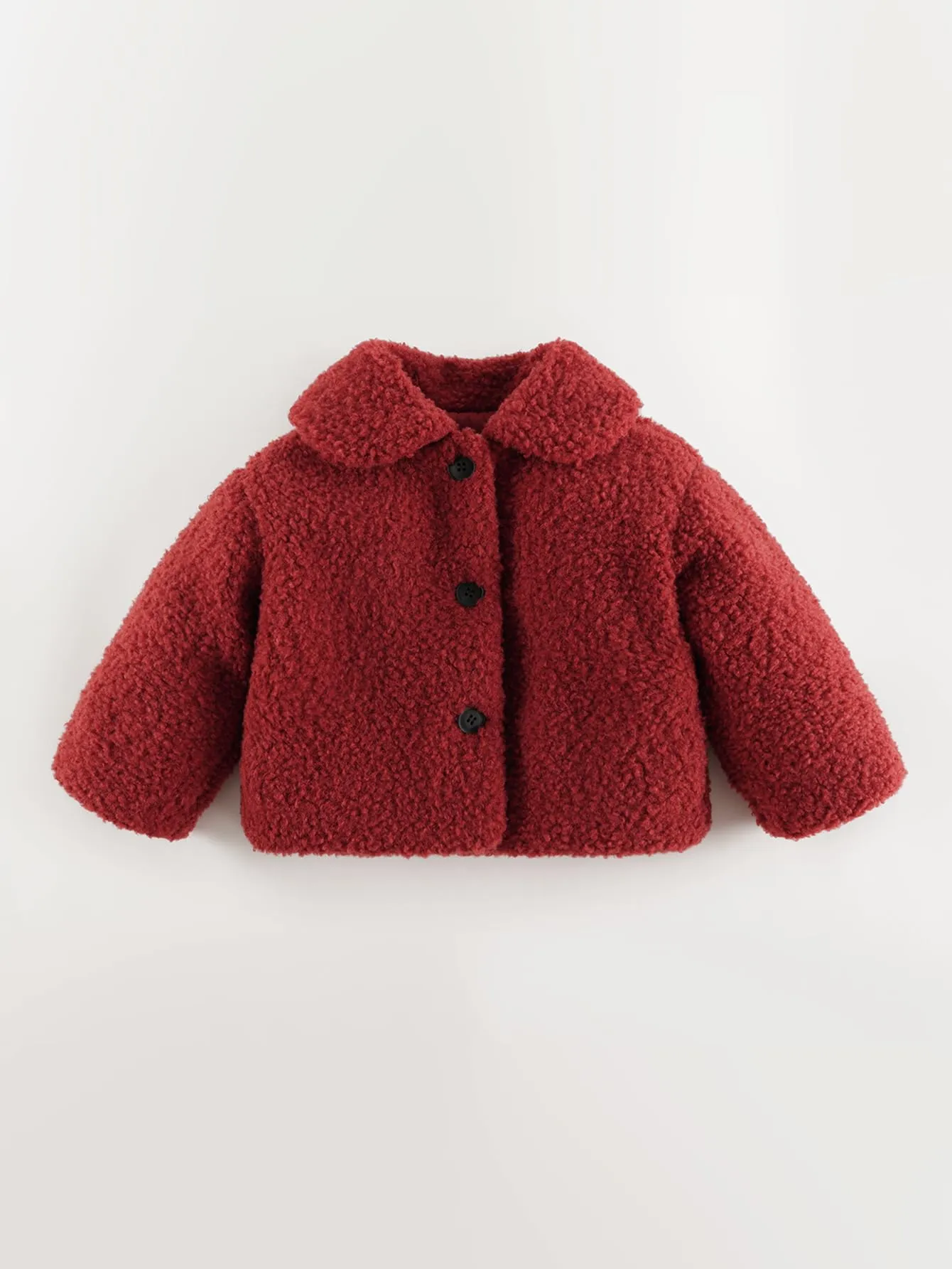 MARC & JANIE Girls Vintage Faux Lamb Wool Loose Coat 241098