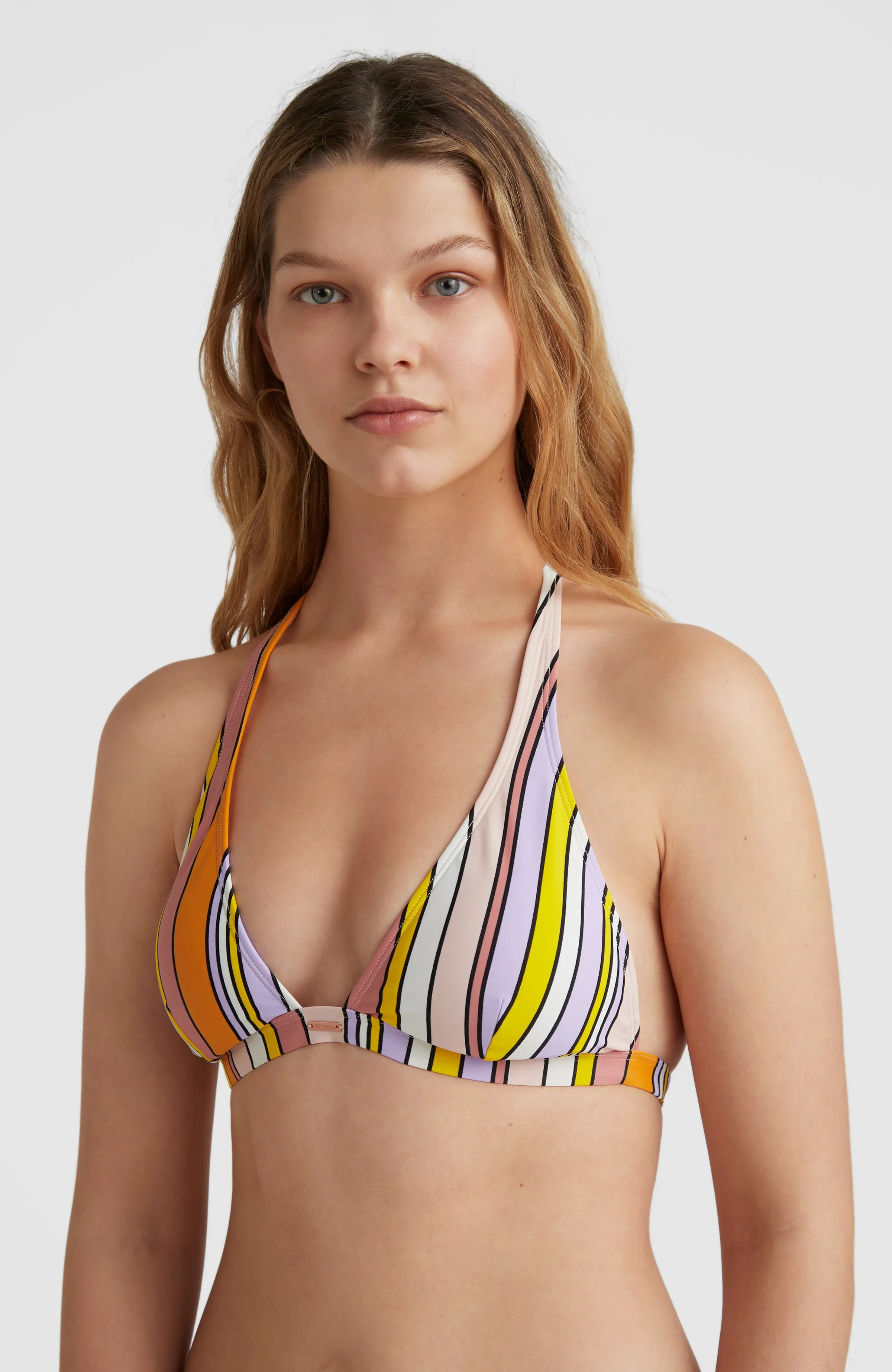 Marga Halter Bikini Top | Multi Stripe