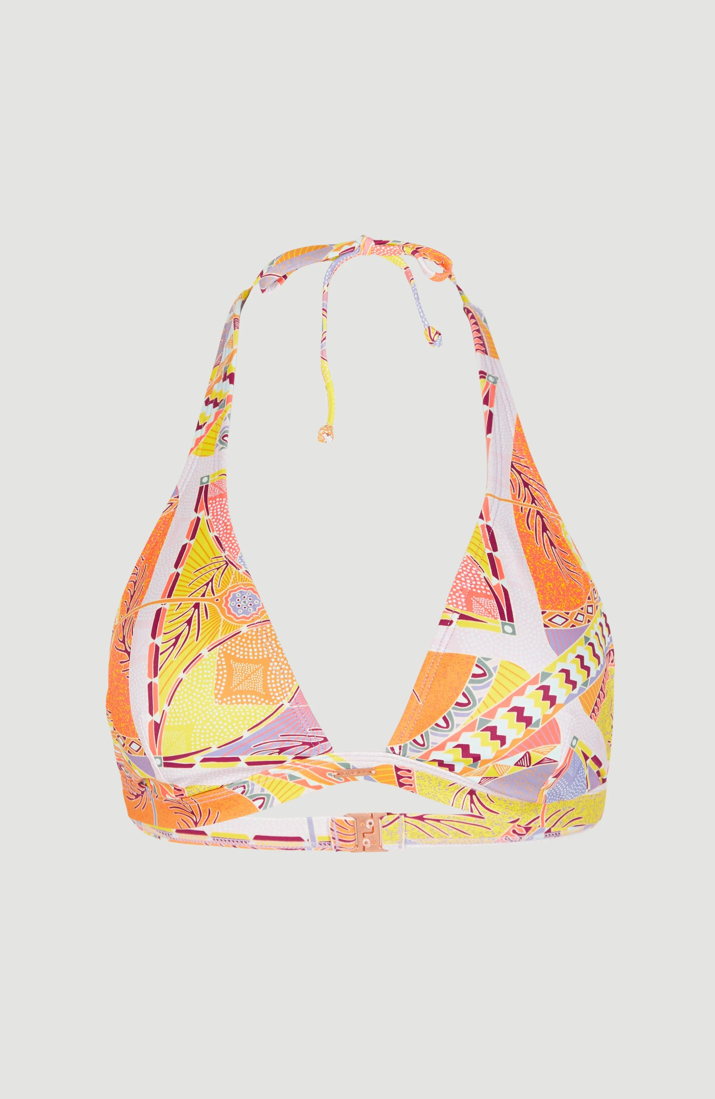 Marga Halter Bikini Top | Yellow Scarf Print