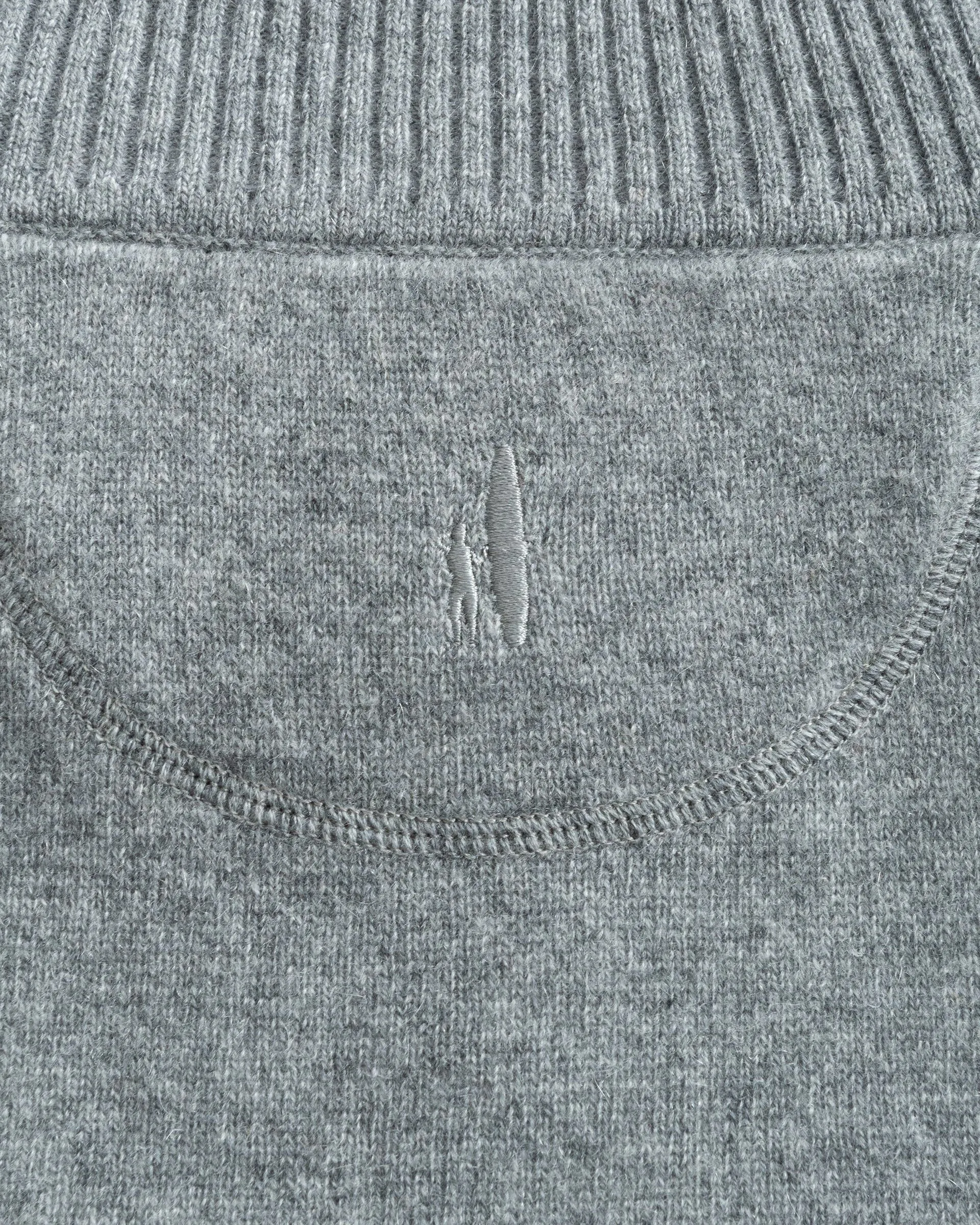 Mayfair Cashmere Quarter Zip Sweater in Charcoal by Johnnie-O