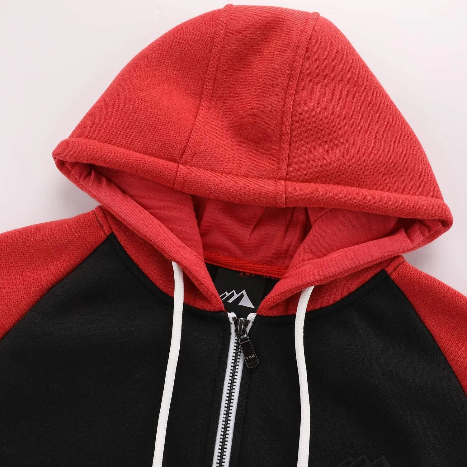 Men's Full Zip Fleece Hoodie zippered Color Block hooded slim Fit Long Sleeve Lightweight Sweatshirt