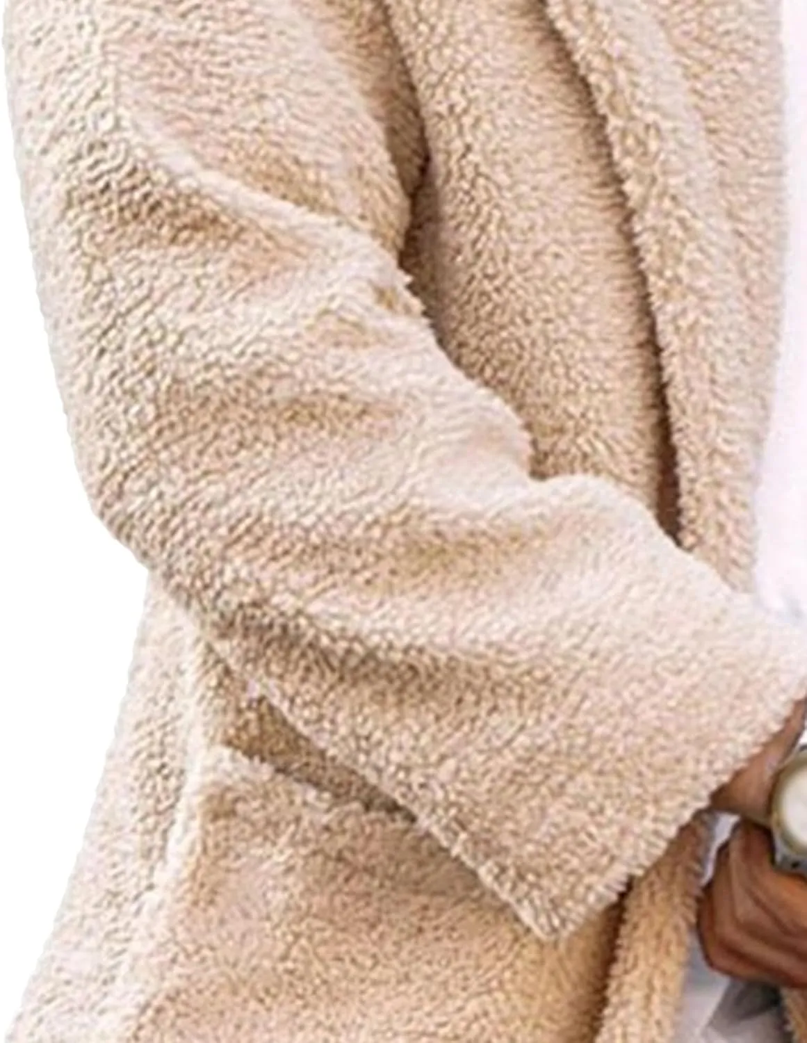 Men's Mink Overcoat Long Furry Trench Winter Luxury Faux Fur Jacket Full Zip Turndown Collar Pockets Coat