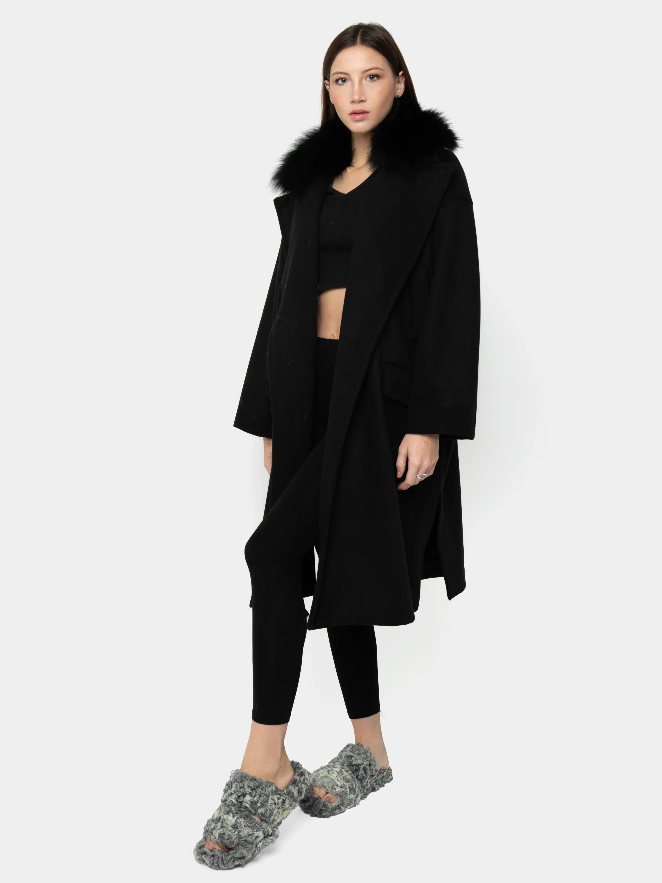 NEWYORK - black fox neck