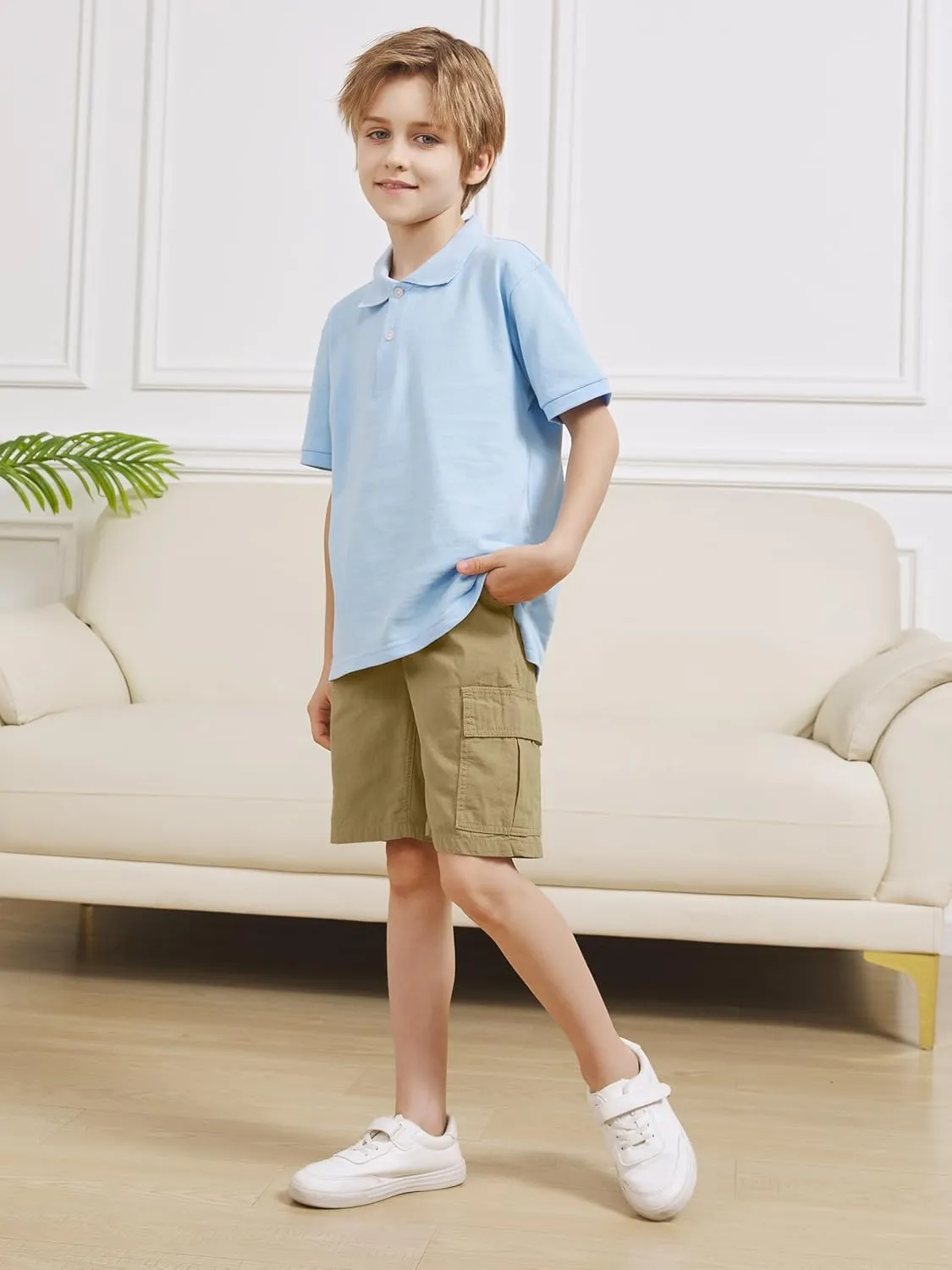 OHD 3 Pack School Uniform Shorts for Boys - Summer Jogger Clothes