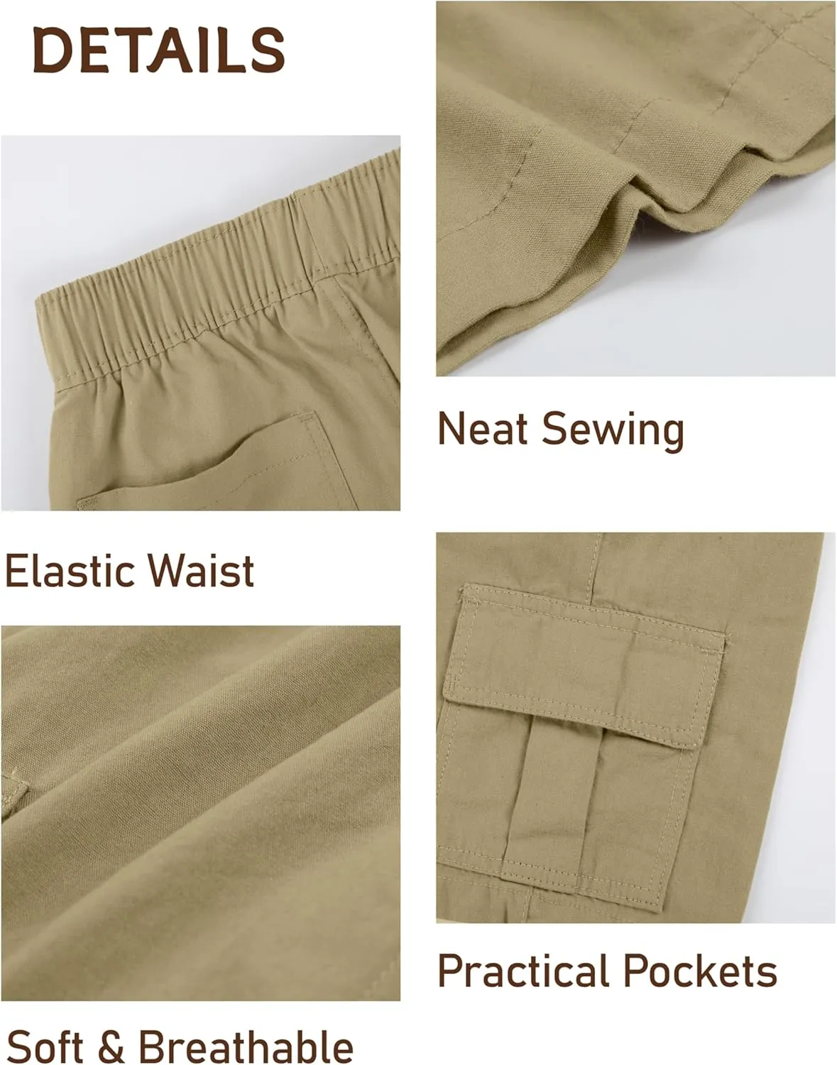 OHD 3 Pack School Uniform Shorts for Boys - Summer Jogger Clothes