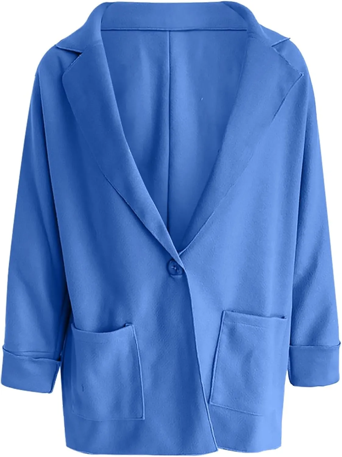 Open Front Cardigan for Women Fall Long Sleeve Lapel Lightweight Coat Trendy Casual Loose Jacket with Pockets