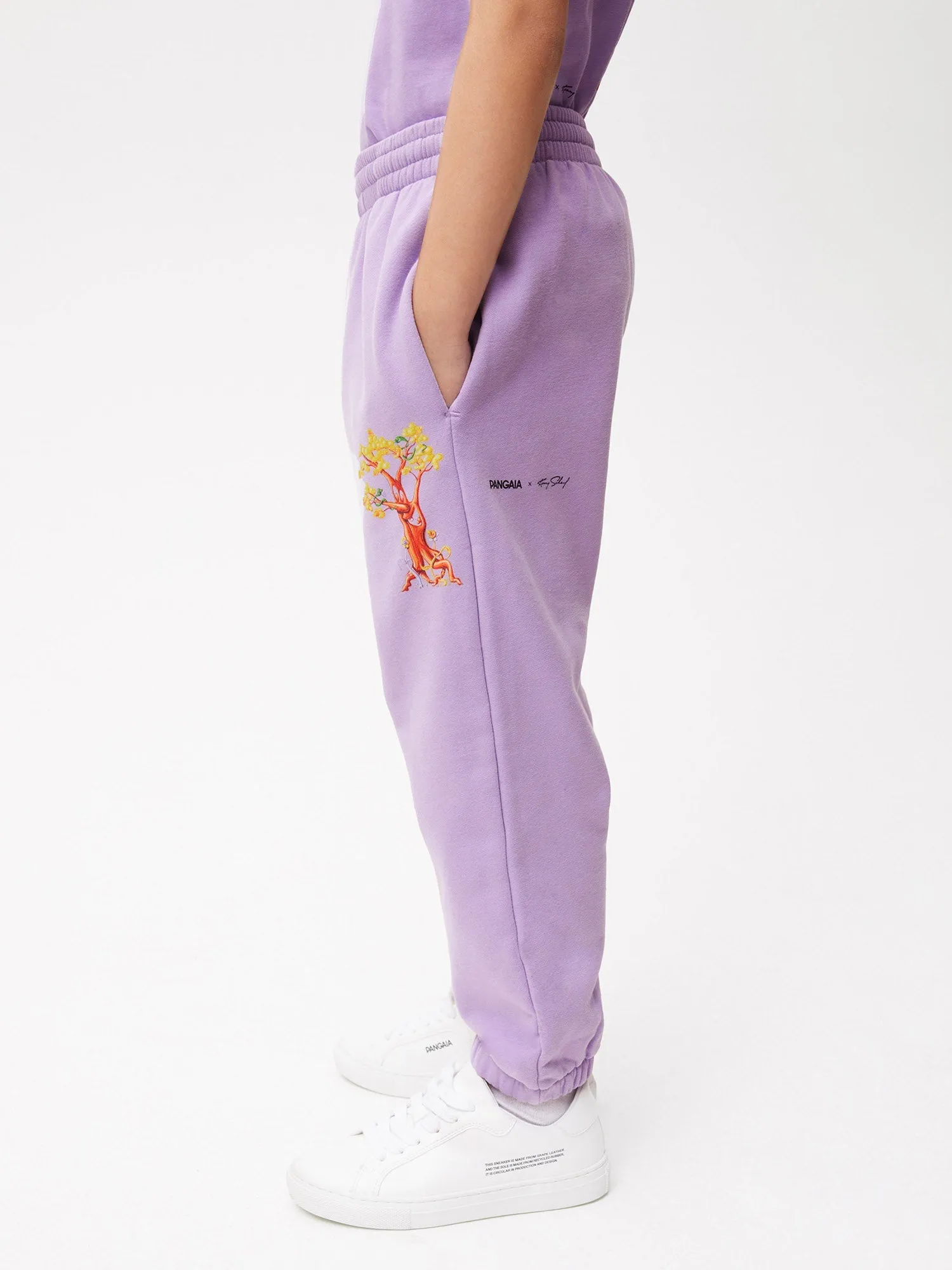 PANGAIA x Kenny Scharf Kids' 365 Track Pants—orchid purple