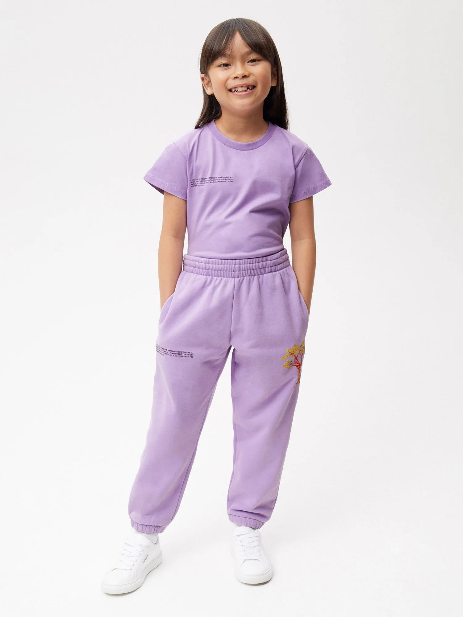 PANGAIA x Kenny Scharf Kids' 365 Track Pants—orchid purple