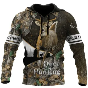 Personalized Deer Hunting Hoodie Camo Pattern Hunting Hoodies For Men And Women, Hunter Gifts