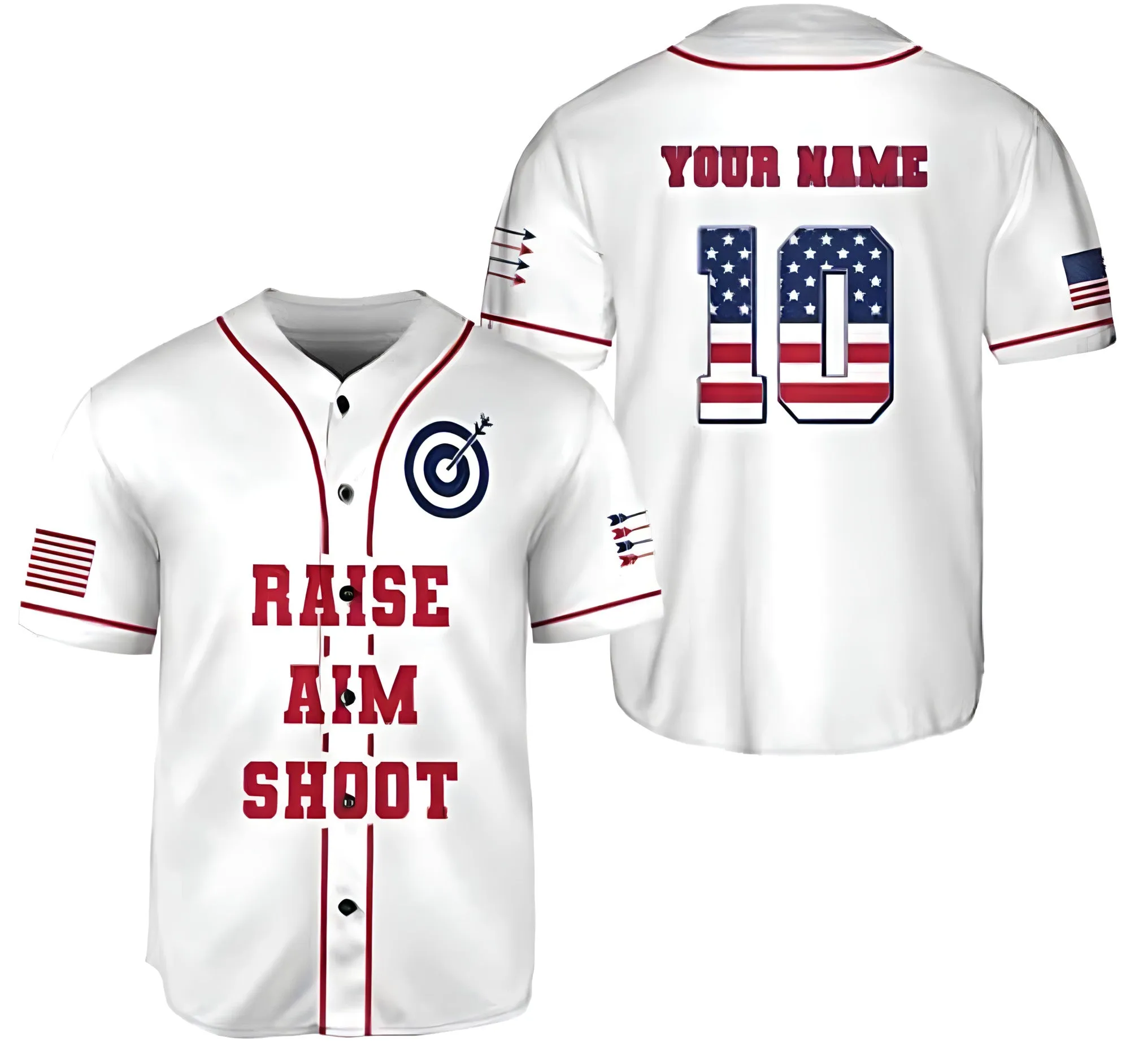 Personalized Name Number Dart Baseball Jersey, Raise Aim Shoot Dart Baseball Jersey for Men Women