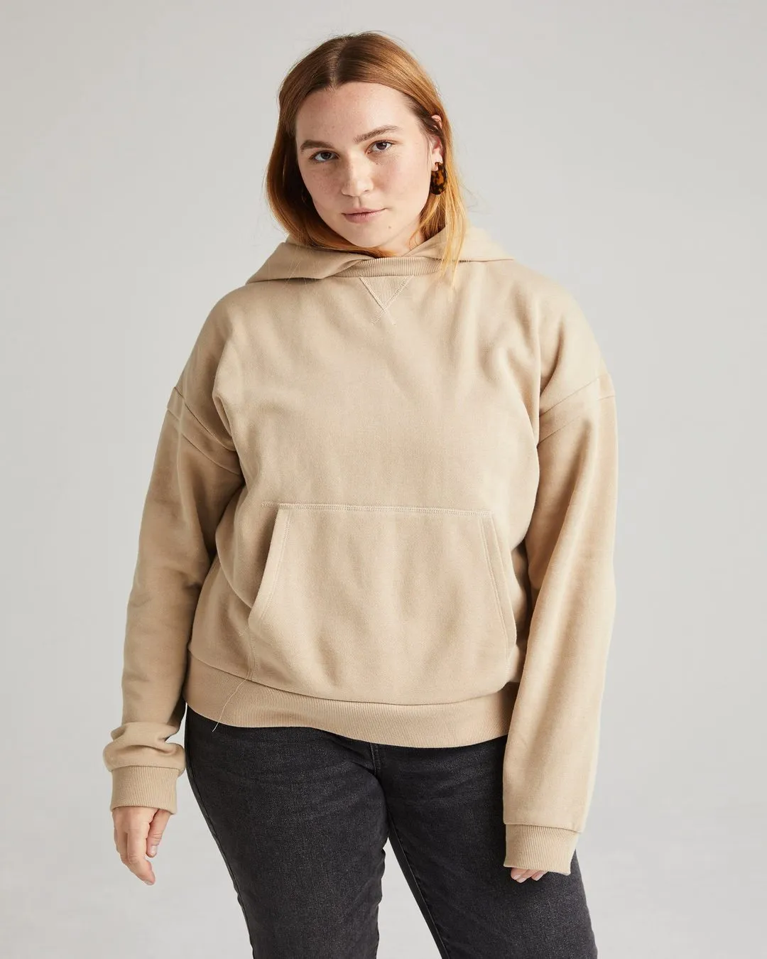 Richer Poorer Rec Fleece Hoodie Sandstorm Nude
