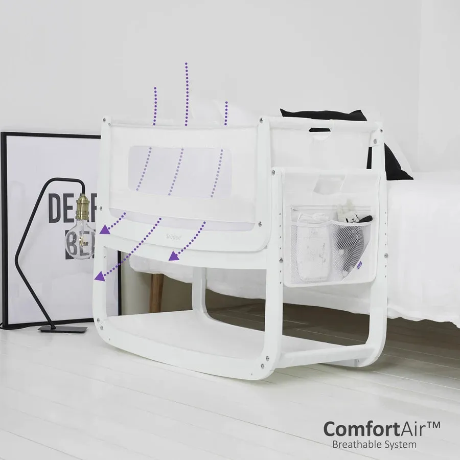 SnuzPod4 Bedside Crib (White)
