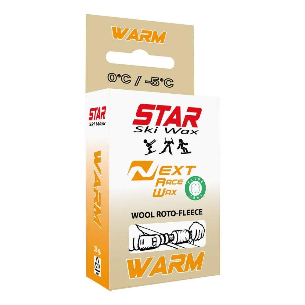 Star Next Warm Fluoro-Free Block Ski Glide Wax 20G