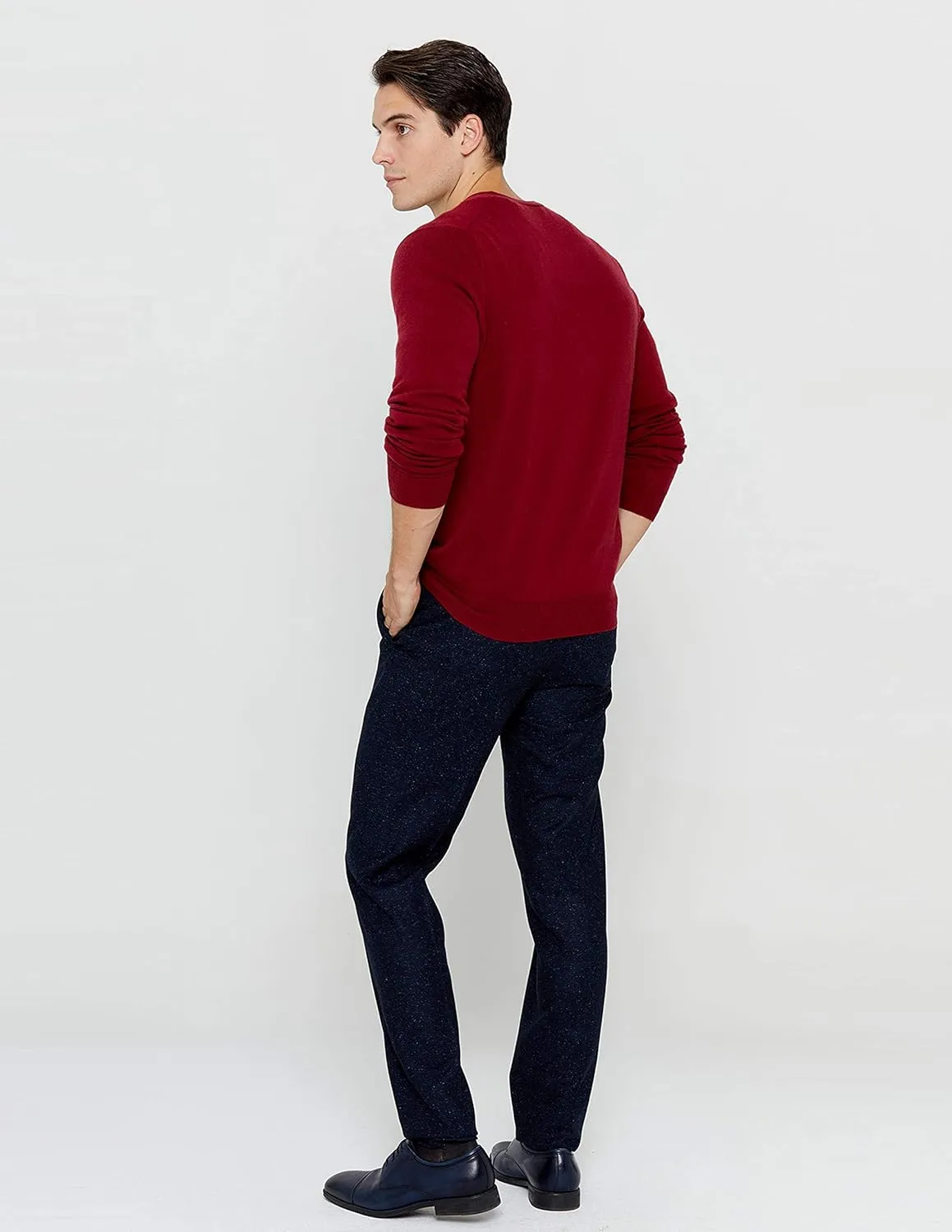 State Cashmere Men's 100% Pure Cashmere Button Front Long Sleeve Cardigan Sweater