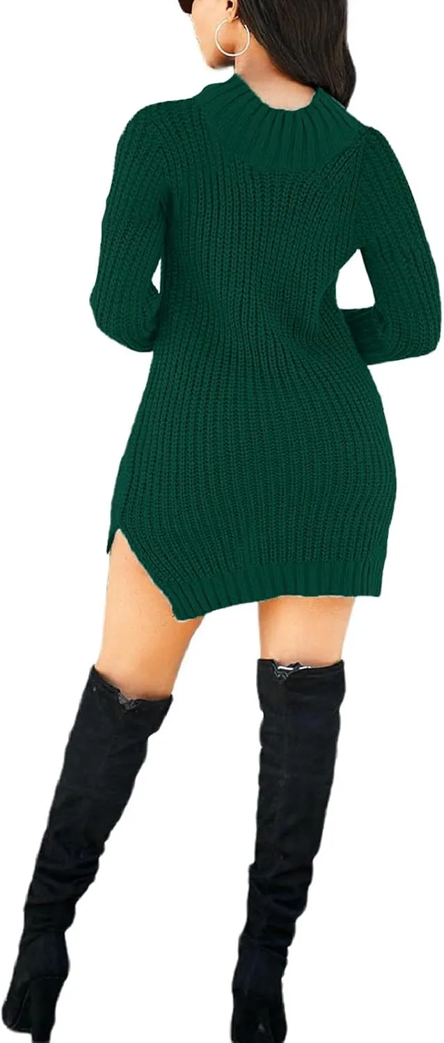 Sweater Dress for Women Elegant Casual Knit Long Sleeve Off Shoulder Pullover Winter Dresses