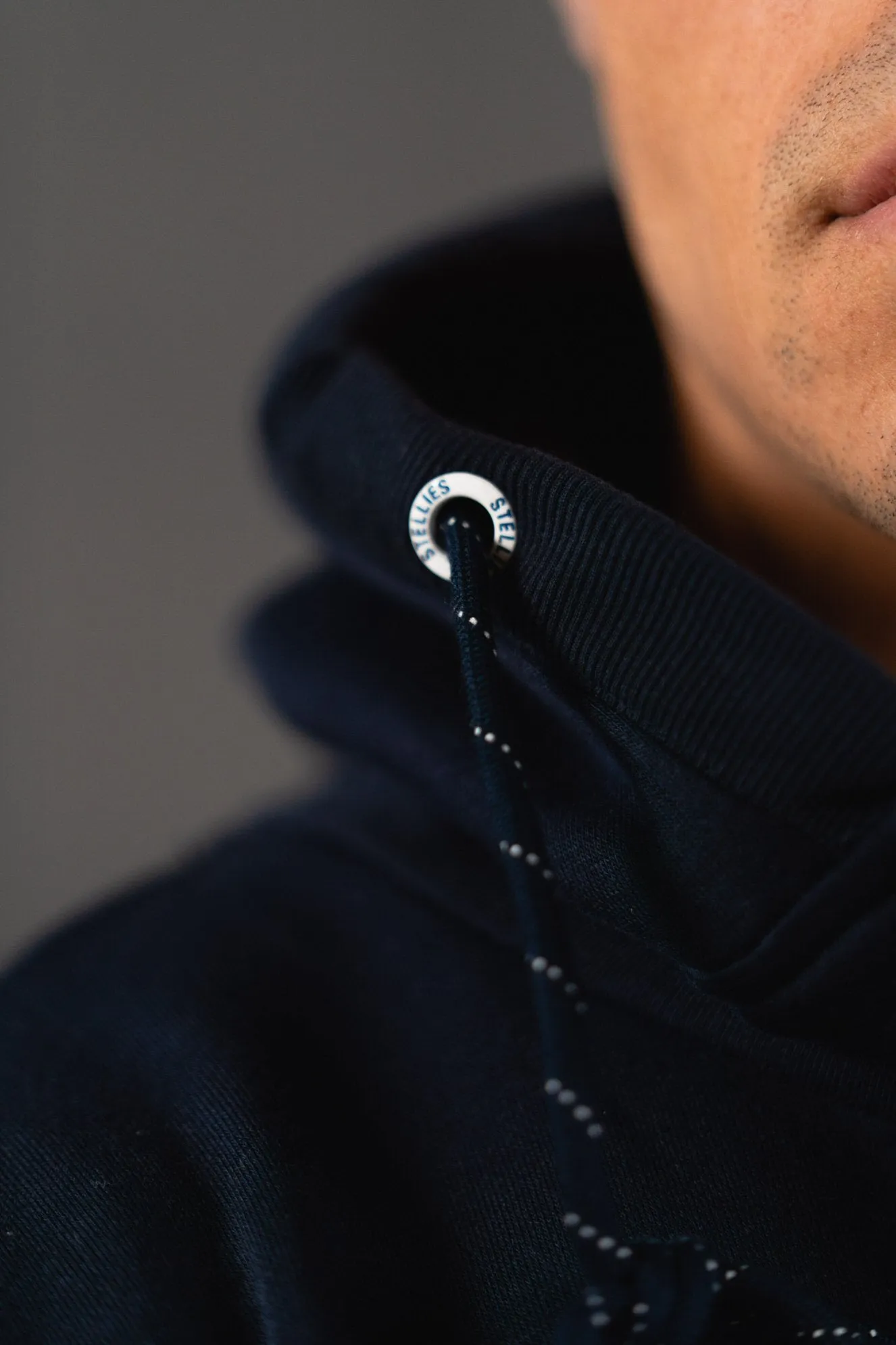The Luxe Zip-Up Fleece Hoodie in Navy
