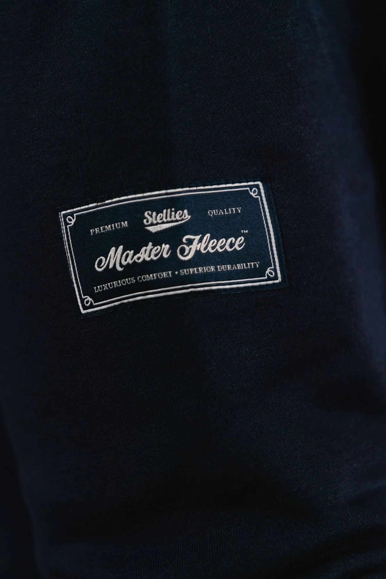 The Luxe Zip-Up Fleece Hoodie in Navy