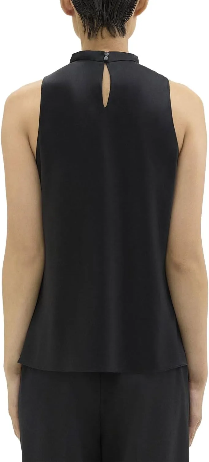 Theory Women's Satin High Cowl-Neck Top
