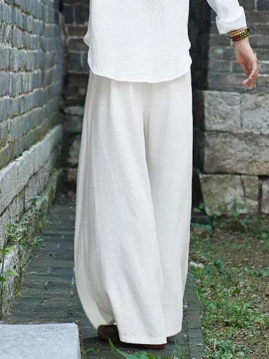 Vintage Casual Yoga Loose Wide Leg Pants